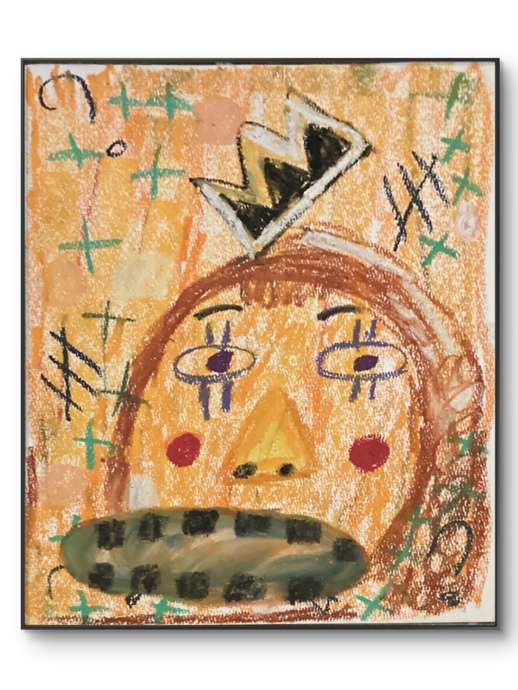 Basquiat Style Graffiti Abstract Art Original 11 by 14 on Paper-image