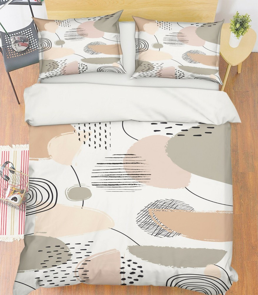 3D Pink Pattern ZHUA210 Bed Pillowcases Quilt Duvet Cover Set Queen King Zoe