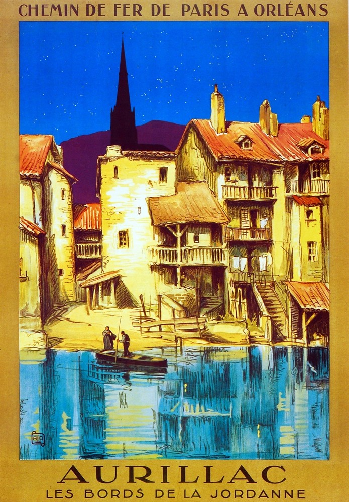 Chemin de Fer de Paris Aurillac Decorative Poster.Fine Graphic Art Design. 2999