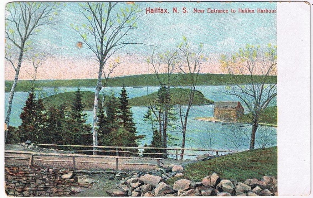 Nova Scotia Postcard Near Entrance To Halifax Harbour Early 1900s