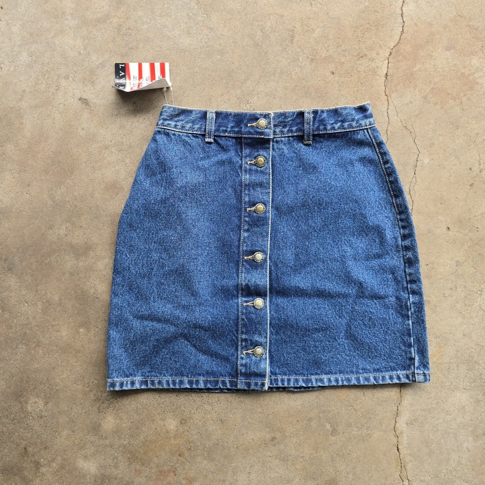Vintage Lawman Jean Skirt 90s Western Cowgirl Rodeo Juniors Deadstock