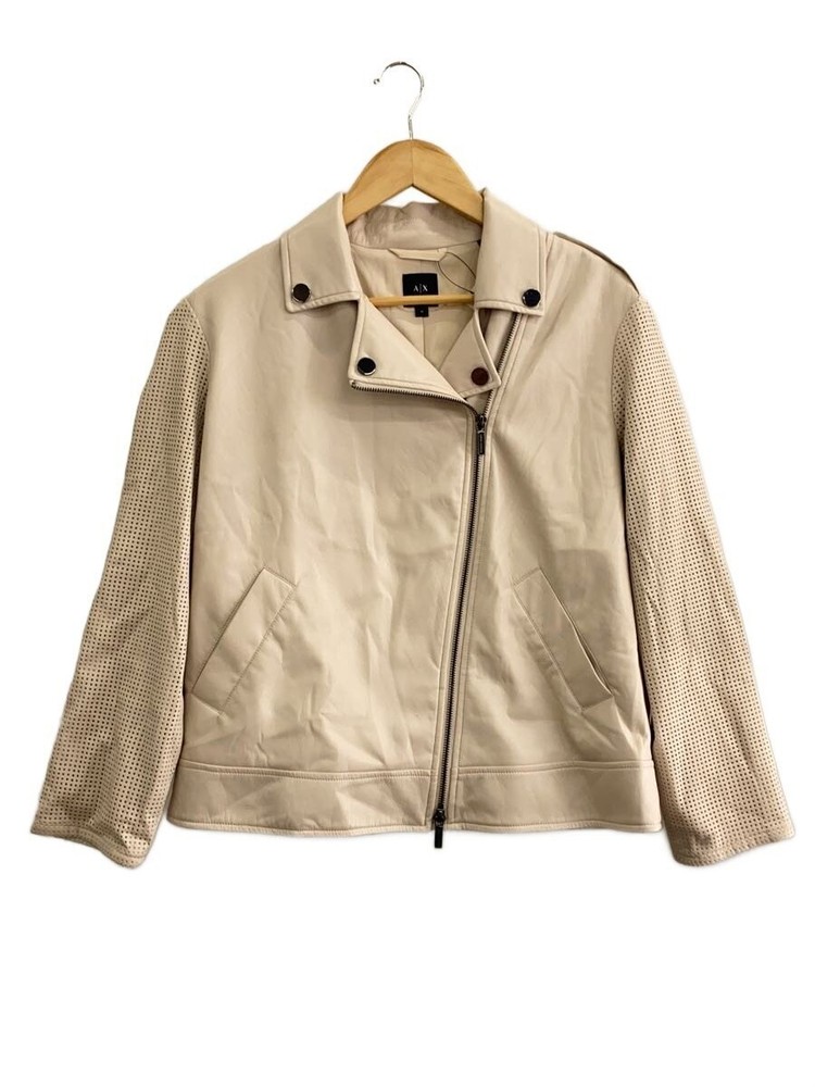 Armani Exchange Double Riders Jacket/M/Polyester/Ivo/Plain/3Ryb14 Yn3Gz 51801