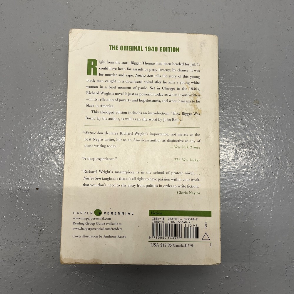 Native Son (Abridged) - Paperback By Wright, Richard - GOOD