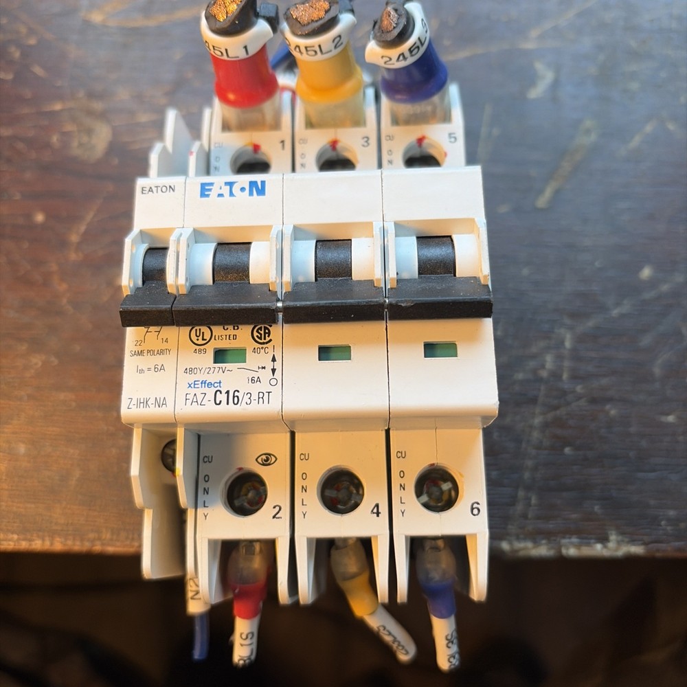 EATON FAZ-C16/3-RT, 16A, C, 3pol, Circuit Breaker,480/277VAC,