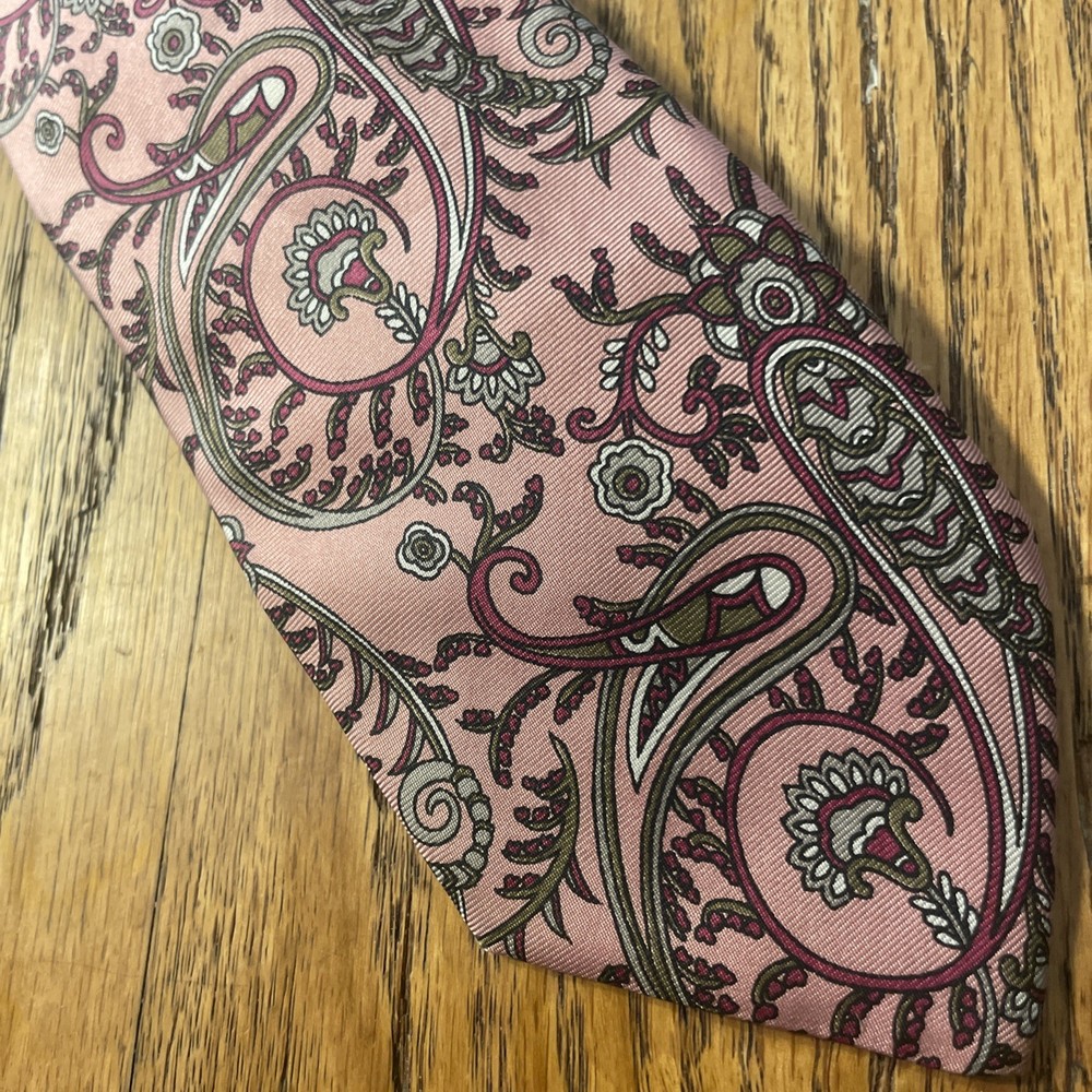 Vintage EUC Pierre Cardin Couture Collection Paisley Tie Silk Made In Italy