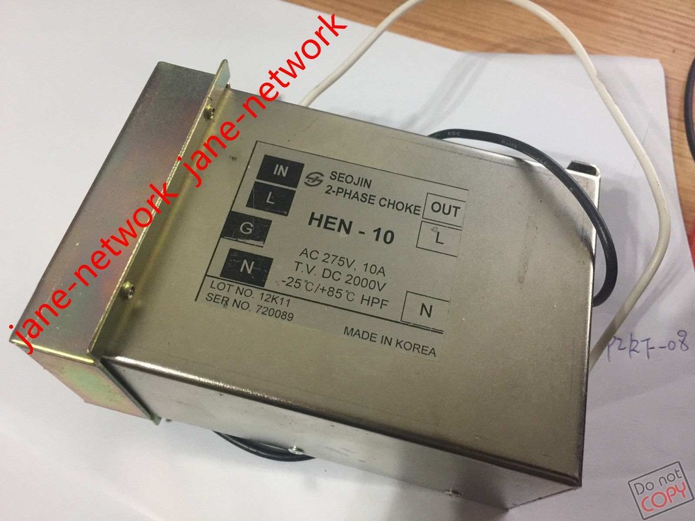 1PCS USED SEOJIN 2-PHASE CHOKE HEN-10 via DHL or Fedex fast shipping