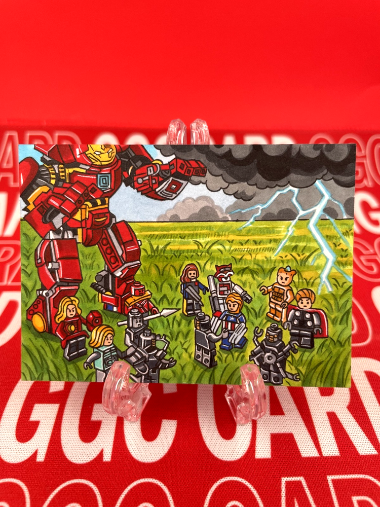 GGC Studio LEGO & Marvel The Avengers Artist Hand Drawn Auto Sketch Card 1/1