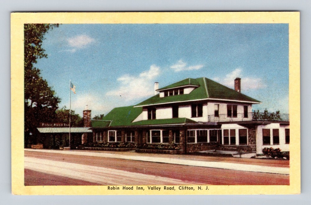 Clifton NJ-New Jersey Robin Hood Inn Valley Road Vintage Postcard