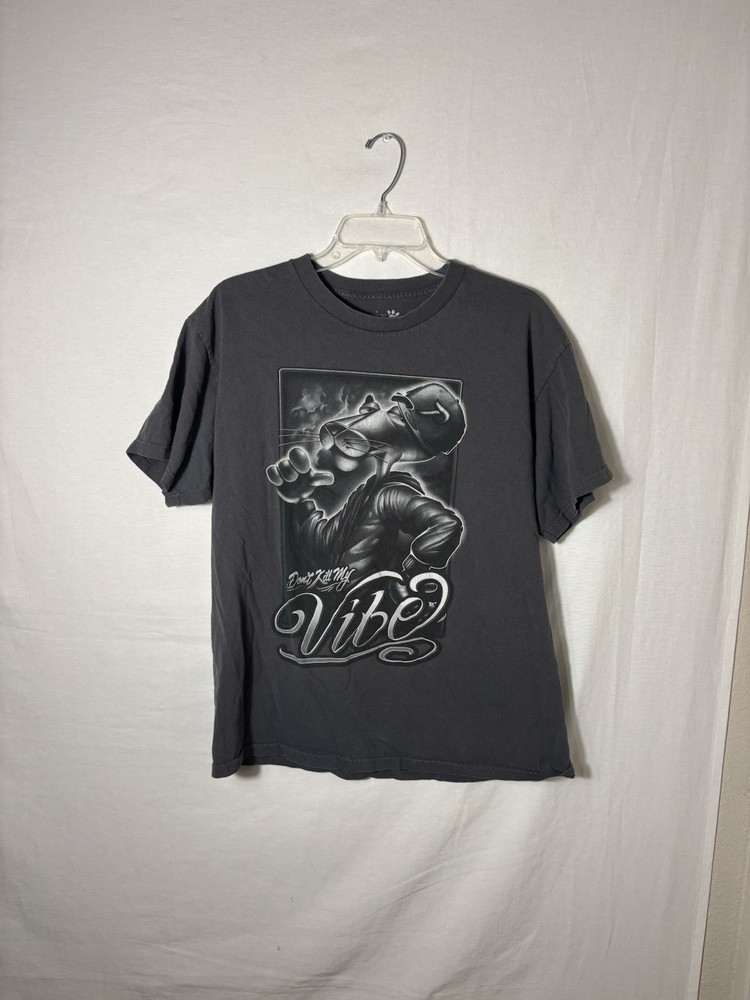 Vintage Pink Panther Graphic Tee Greyscale Version Size Men’s Large
