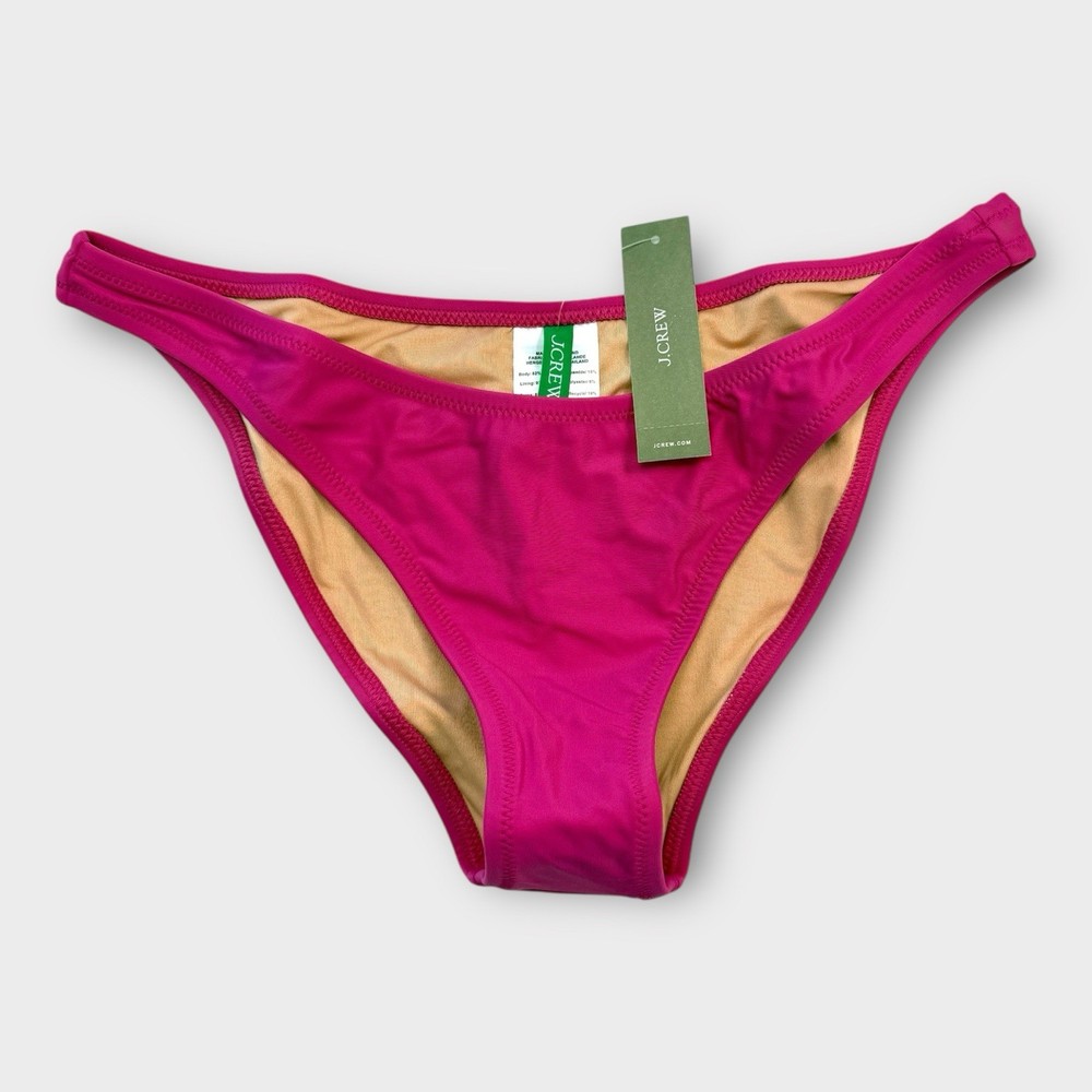 J. Crew Heritage 1989 High Leg Bikini Bottom Small Radiant Fuchsia Pink