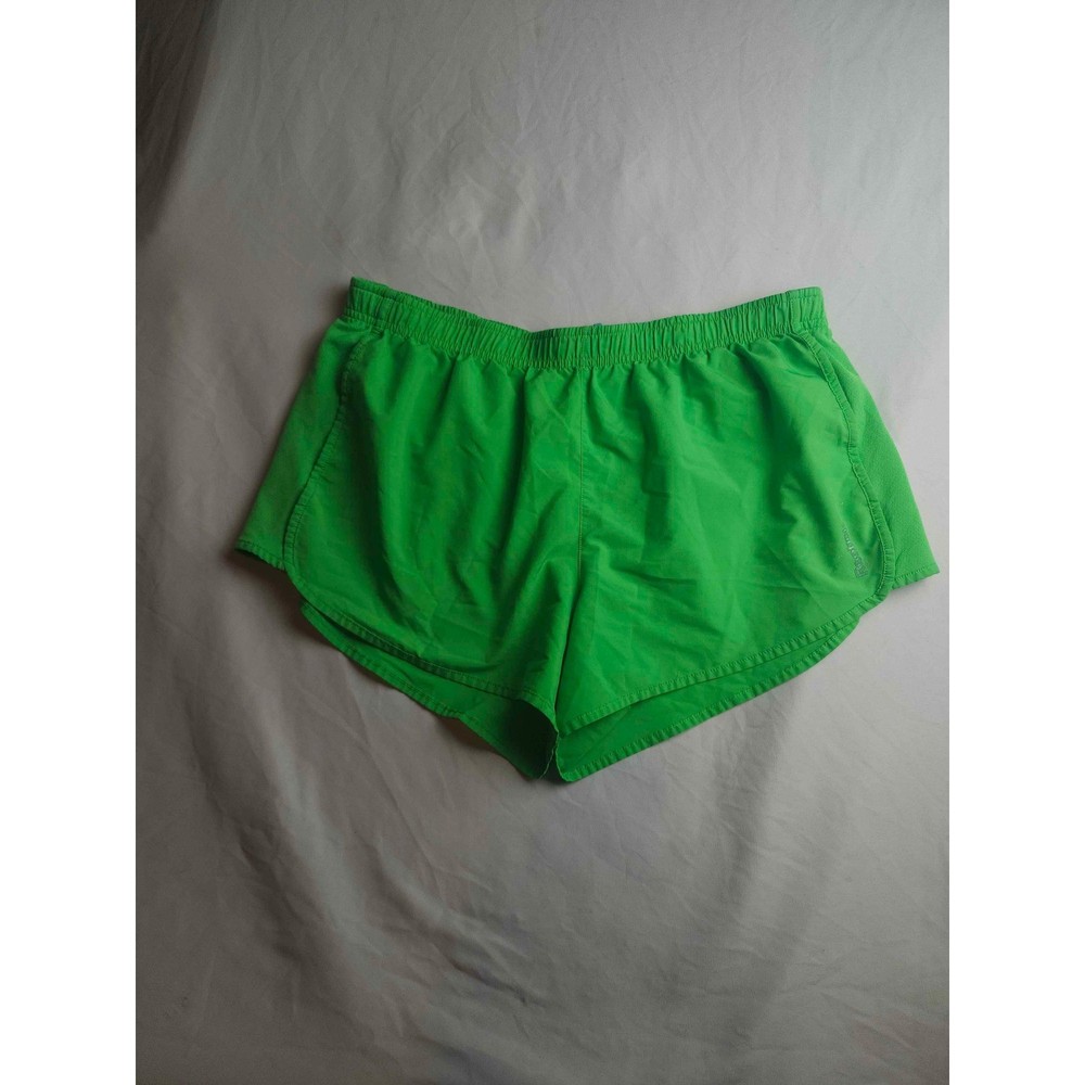 Reebok PlayDry Neon Green Running Shorts Womens Large Activewear Gym Workout