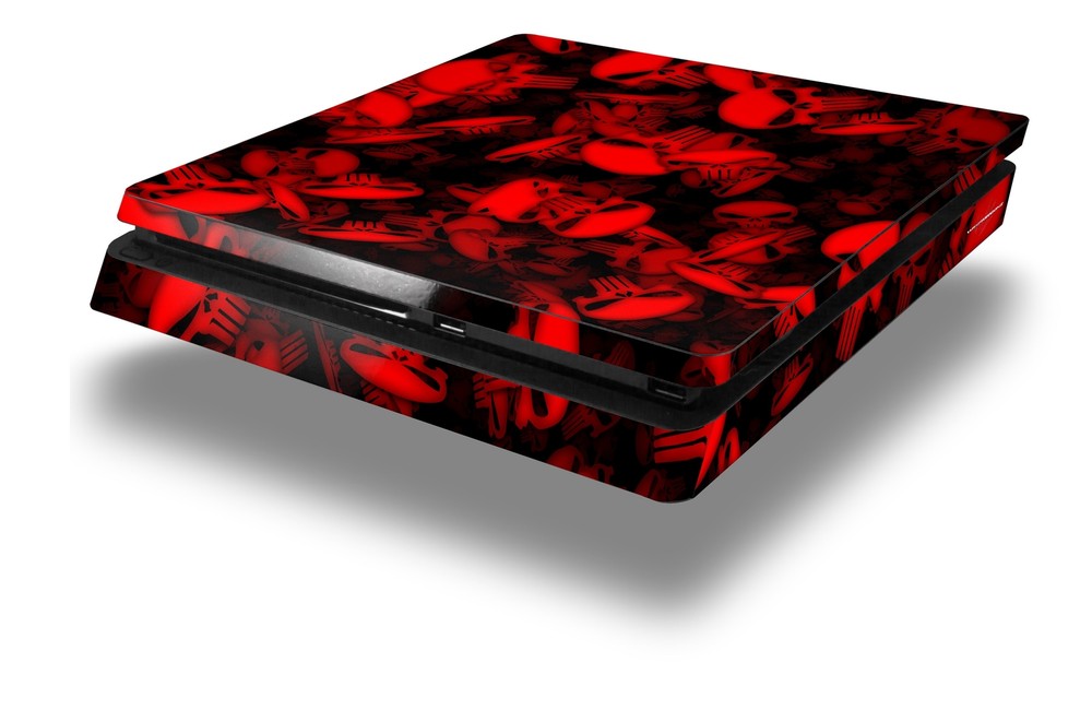Skin for PS4 Slim Skulls Confetti Red Playstation 4 Console