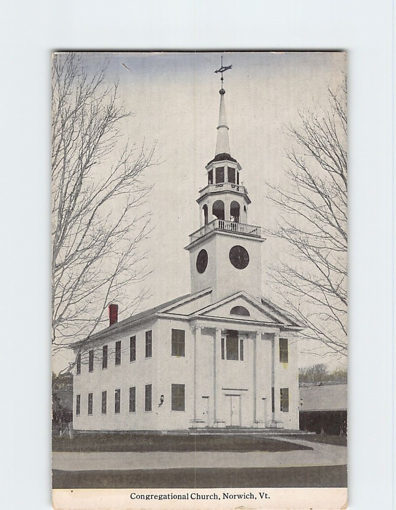 Postcard Congregational Church Norwich Vermont USA North America