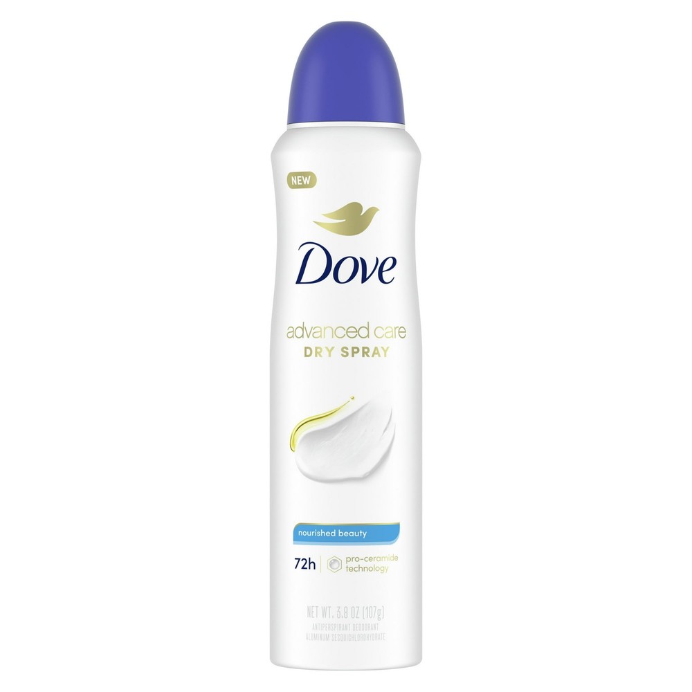Dove Nourished Beauty Dry Spray Antiperspirant Deodorant 3.8 oz 6-Pack