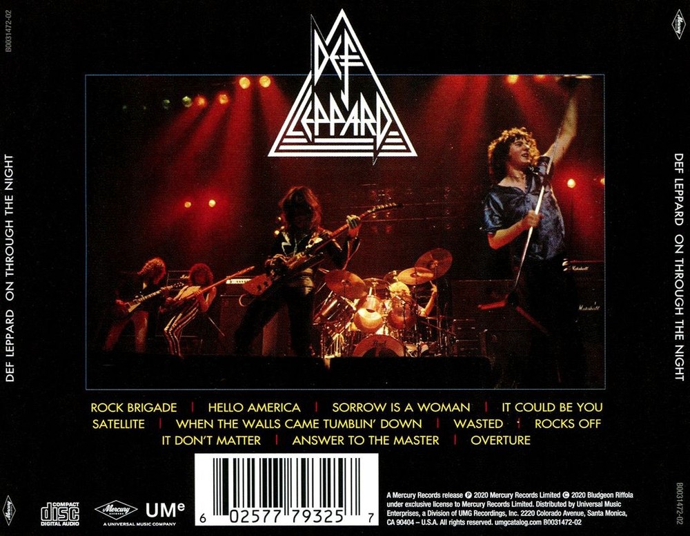 Def Leppard On Through The Night New Cd