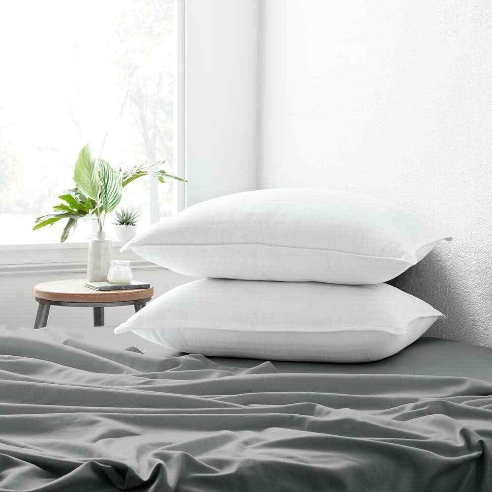 Plush Queen-Size Down Alternative Gel-Fiber Bed Pillows 2-Pack by Becky Cameron