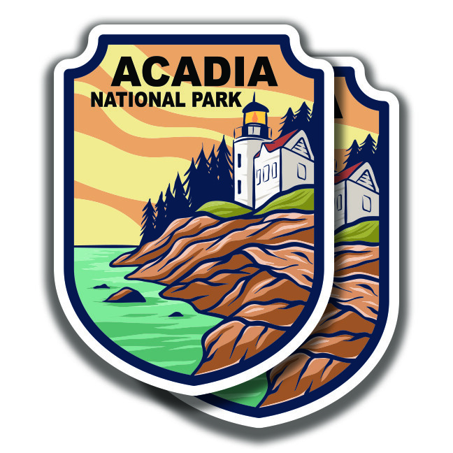 ACADIA NATIONAL PARK DECAL 2 Stickers Bogo For Car Window Bumper-image