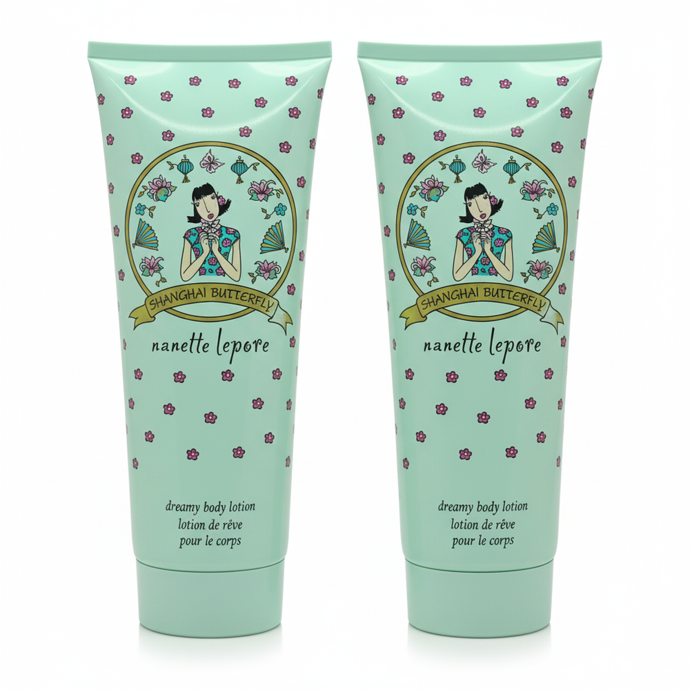 2 Pack Nanette Lepore Shanghai Butterfly Dreamy Body Lotion 6.8oz / 200ml *NWOB*
