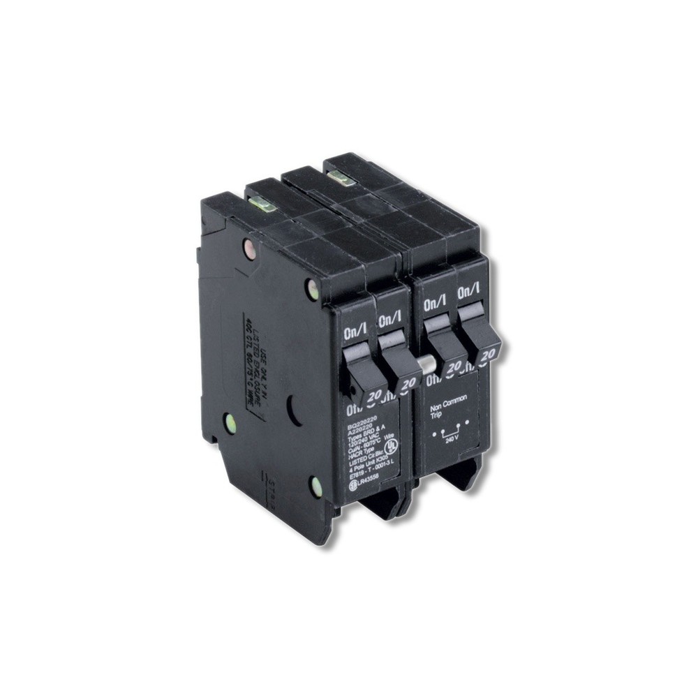 Eaton Cutler-Hammer 20/20 amps Plug In 4-Pole Circuit Breaker BQ220220