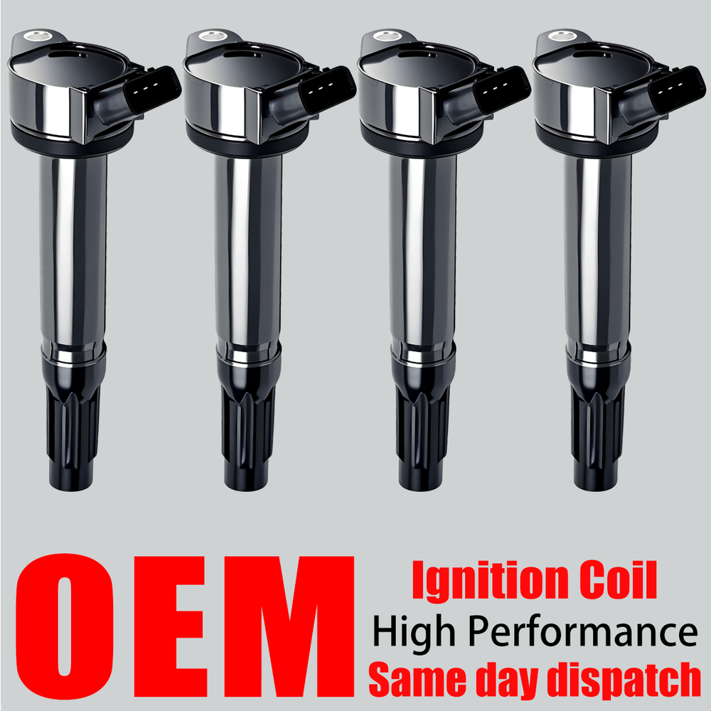 4X OEM Ignition Coil Iridium Spark Plugs For Toyota Camry Avalon RAV4 2.5L UF487