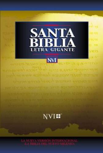NVI Santa Biblia Letra Gigante Imit Negro Leather Bound in Excellent Condition  
