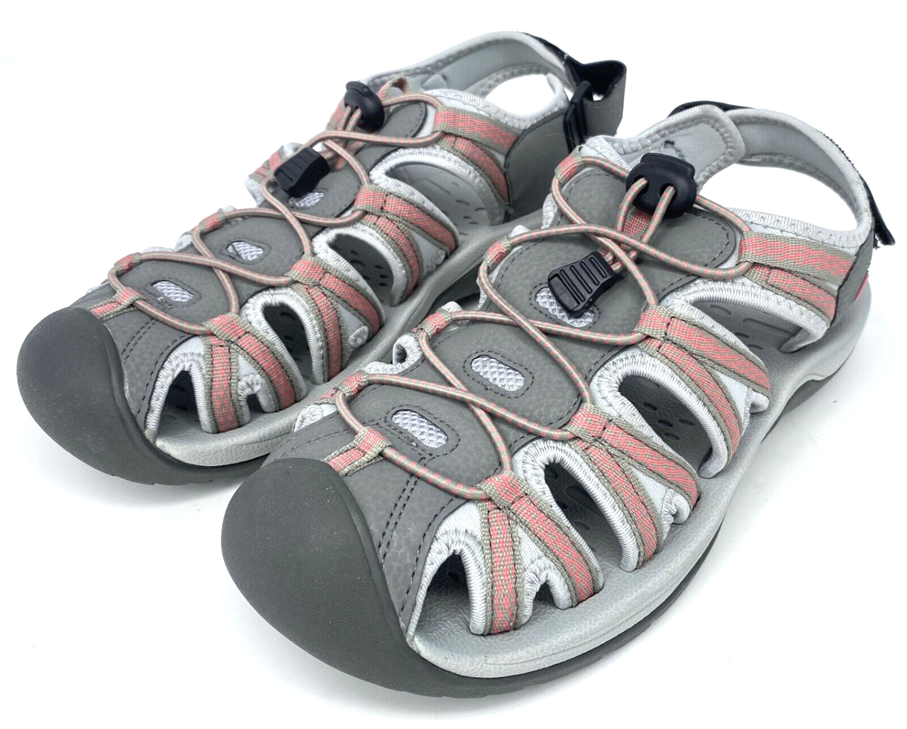 Dream Pairs Womens Gray Pink Outdoor Sport Sandals Size 9 US EU 40  