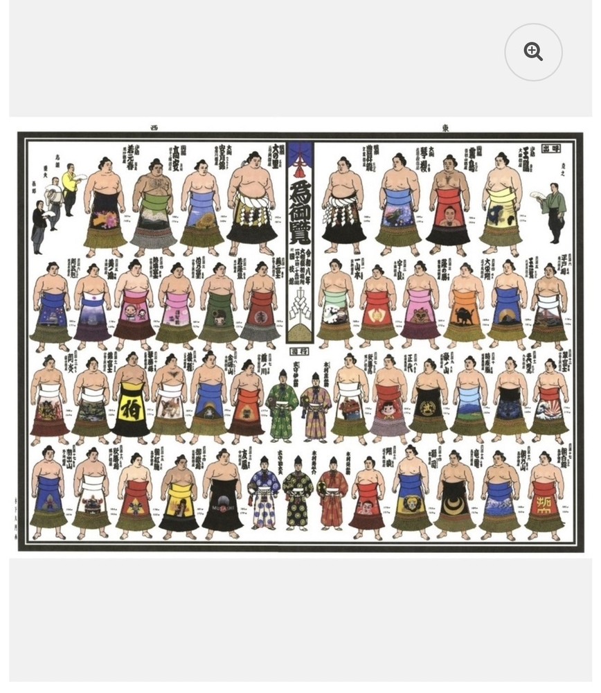 NEW Sumo Tournament Banzuke Ukiyo-e Illustrated Poster January 2026 first Grand