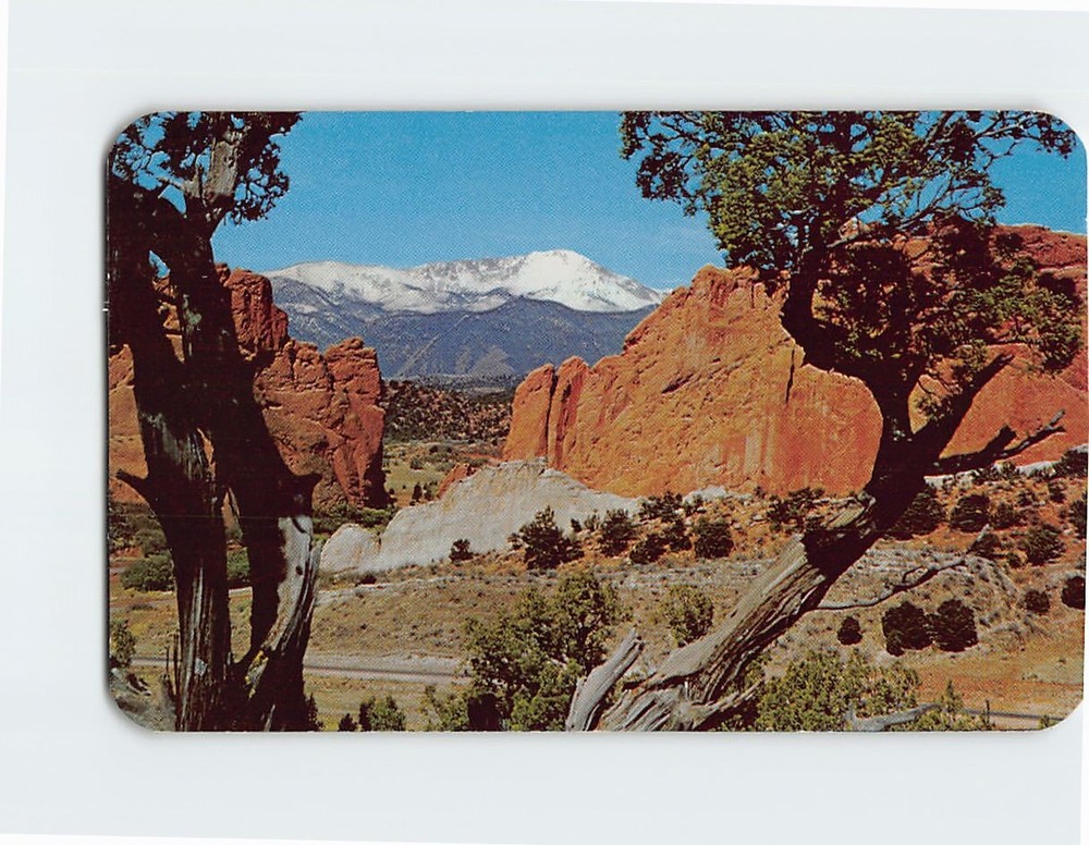Postcard Pikes Peak & Gateway To Garden of The Gods Colorado