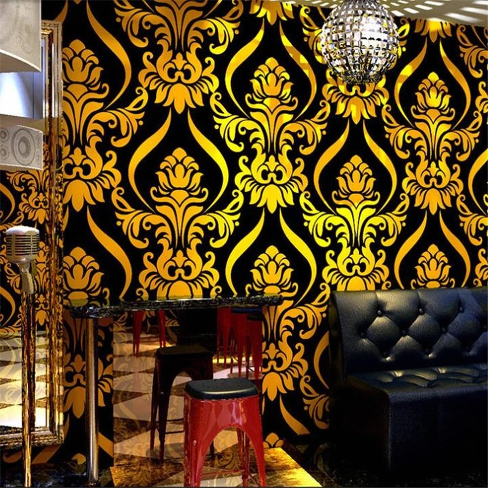High-End 3D Reflective Wallpaper for KTV Bars and Corridors - PVC Material