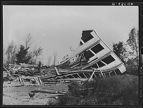 Photo:New England hurricane. Chicken house near Worcester, Massachusetts