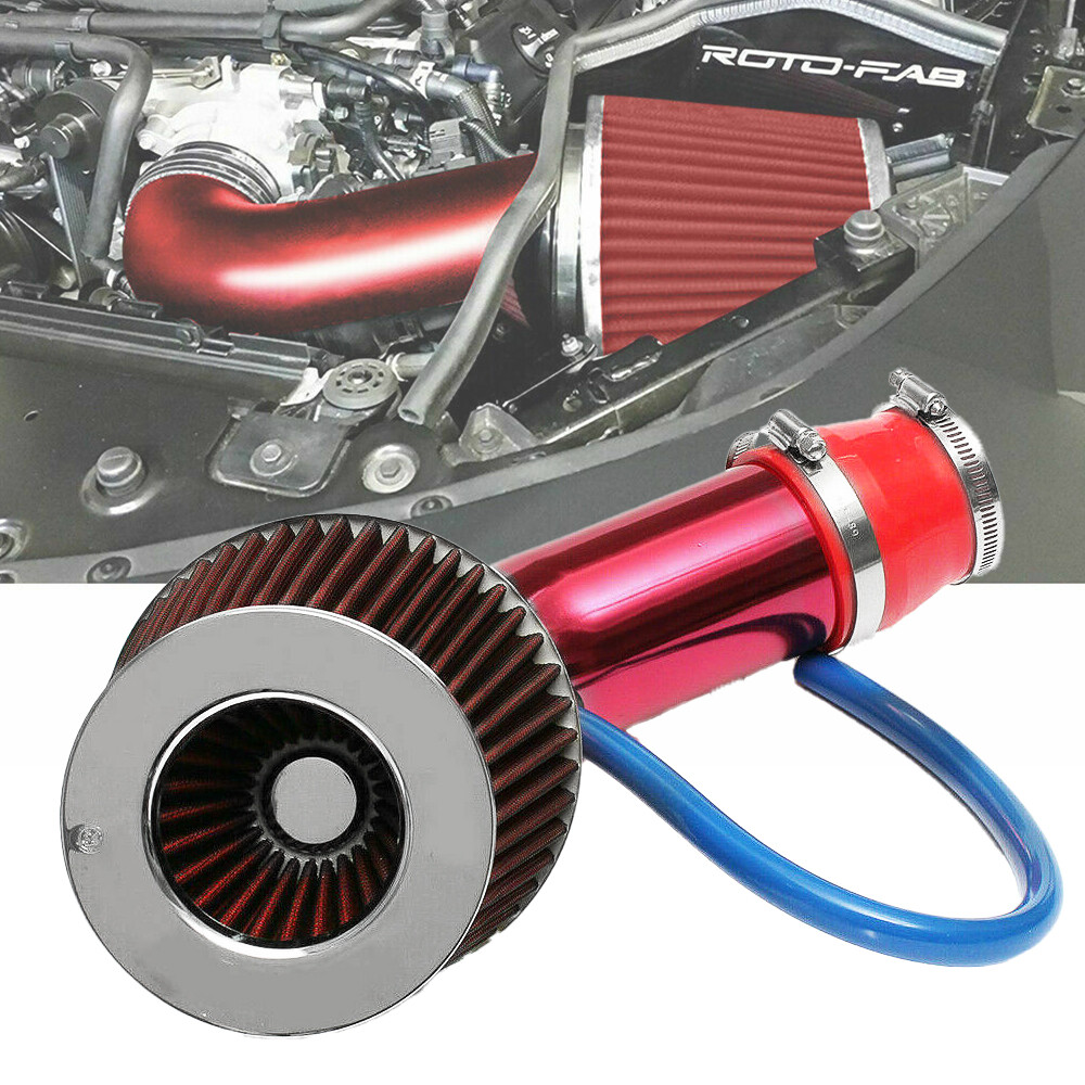 Universal Car Cold Air Filter Intake Set Induction Pipe Power Flow Hose System