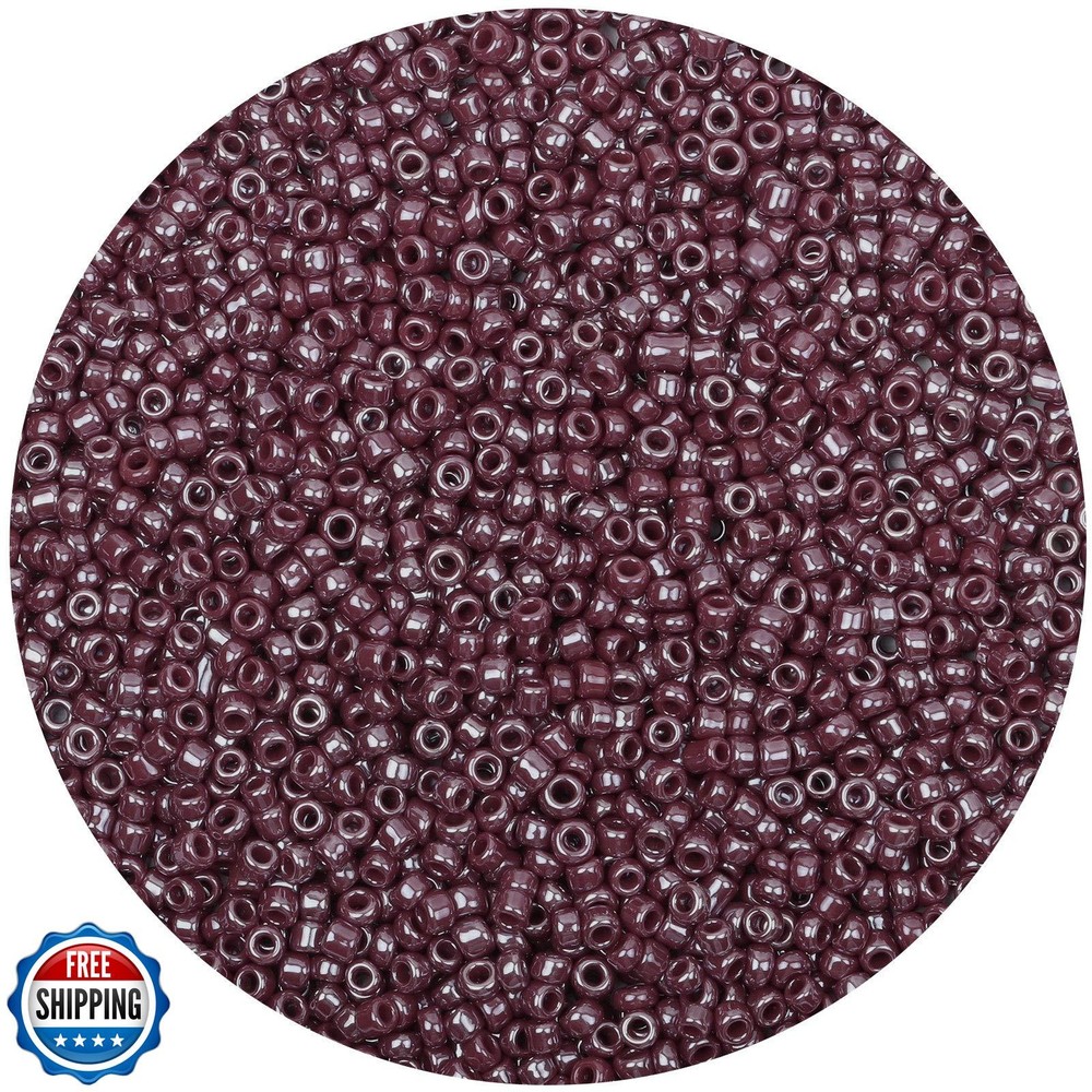 Yholin 10000pcs 2mm Metallic Purplish Red Glass Round Beads for DIY Jewelry Crafts
