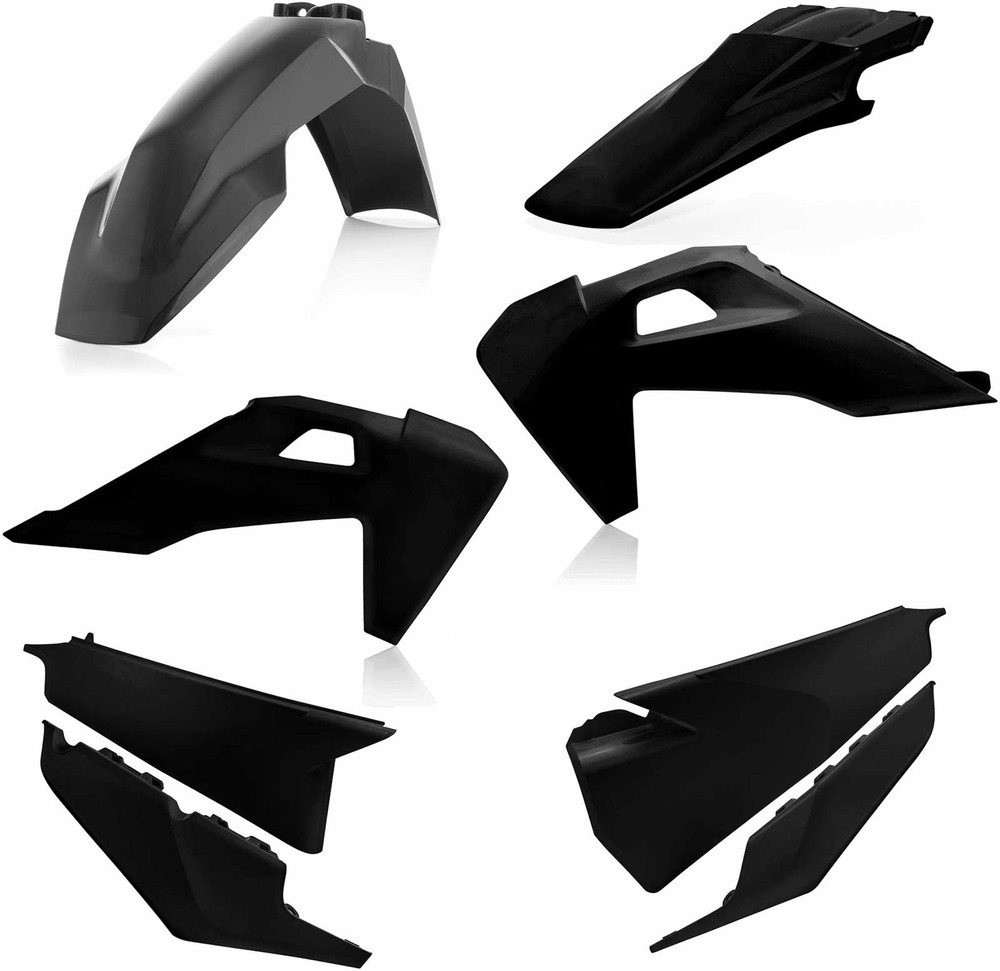 Acerbis Black Plastic Kit for Husqvarna FX 350 450 2000-2022 Motocross Dirt Bike