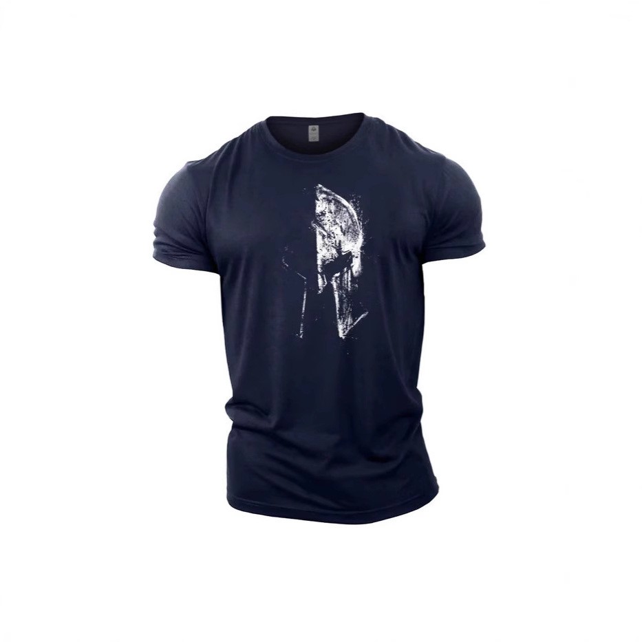 Men's Distressed Warrior Graphic T Shirt, XS-4XL,The Spartan Punisher 100%Cotton