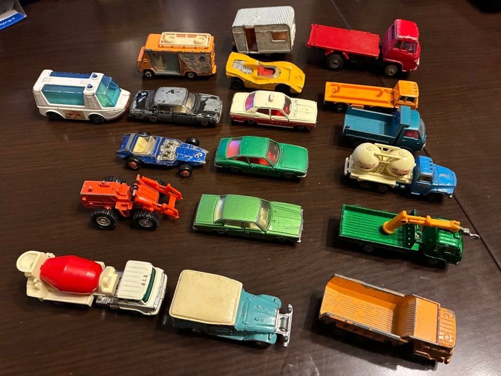 Tomica Mini Car Set 18pcs 70's Vintage Damaged Collectibles