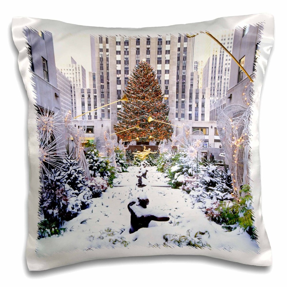 3dRose Christmas Tree, Rockefeller Center, Manhattan, New York, USA 16x16 inch P