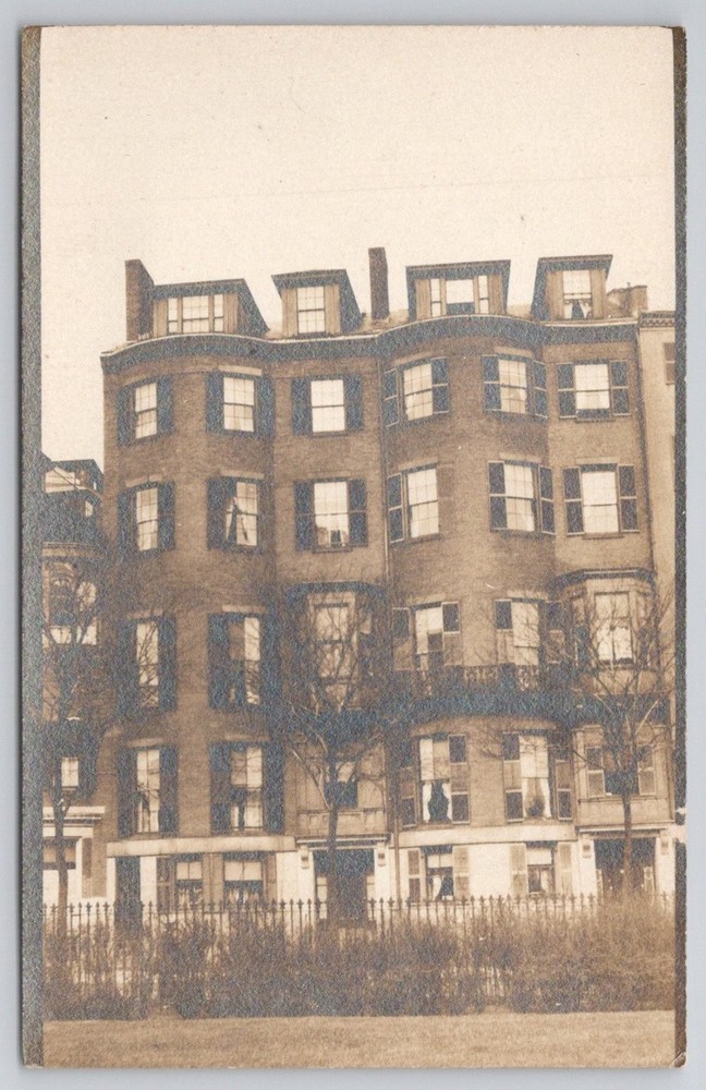 Vintage VELOX RPPC Row House Architecture Building Real Photo Postcard