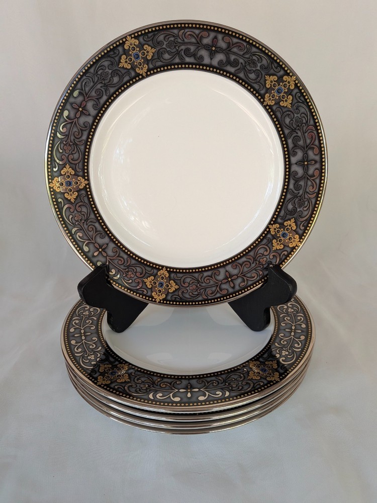 SET (5) Lenox China Vintage Jewel Salad Plates, 8.25