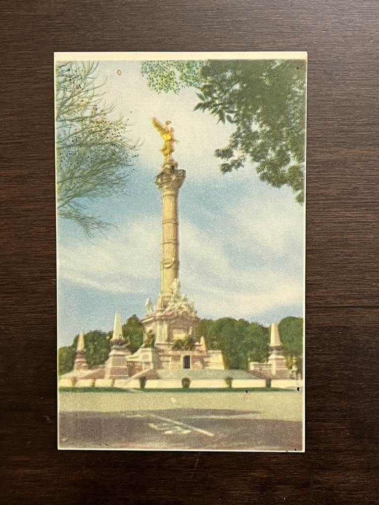 Vintage Postcard Monumento de la Independencia Mexico Fischgrund