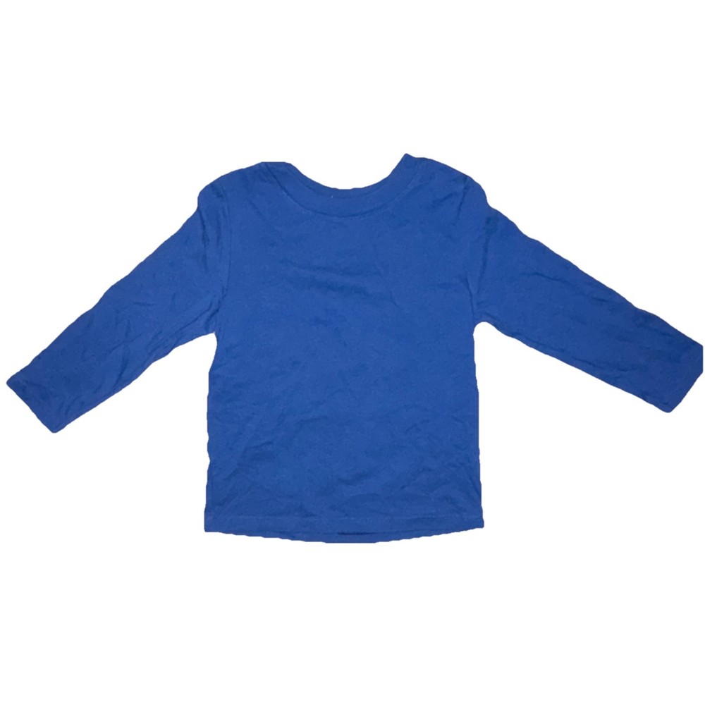 Cat & Jack 3T Blue Long Sleeve T-Shirt Unisex Baby & Toddler Crew Neck Cotton