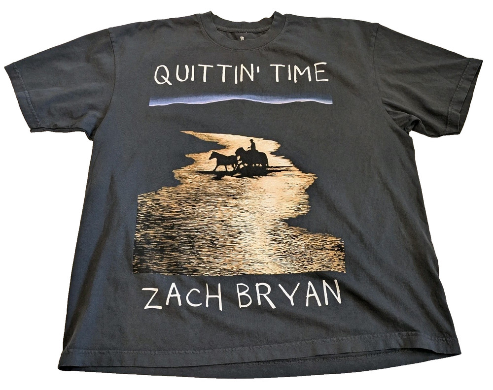 Zach Bryan Quittin Time Tour Black T Shirt,  Men's XL-One of These Days 2024 ZBB