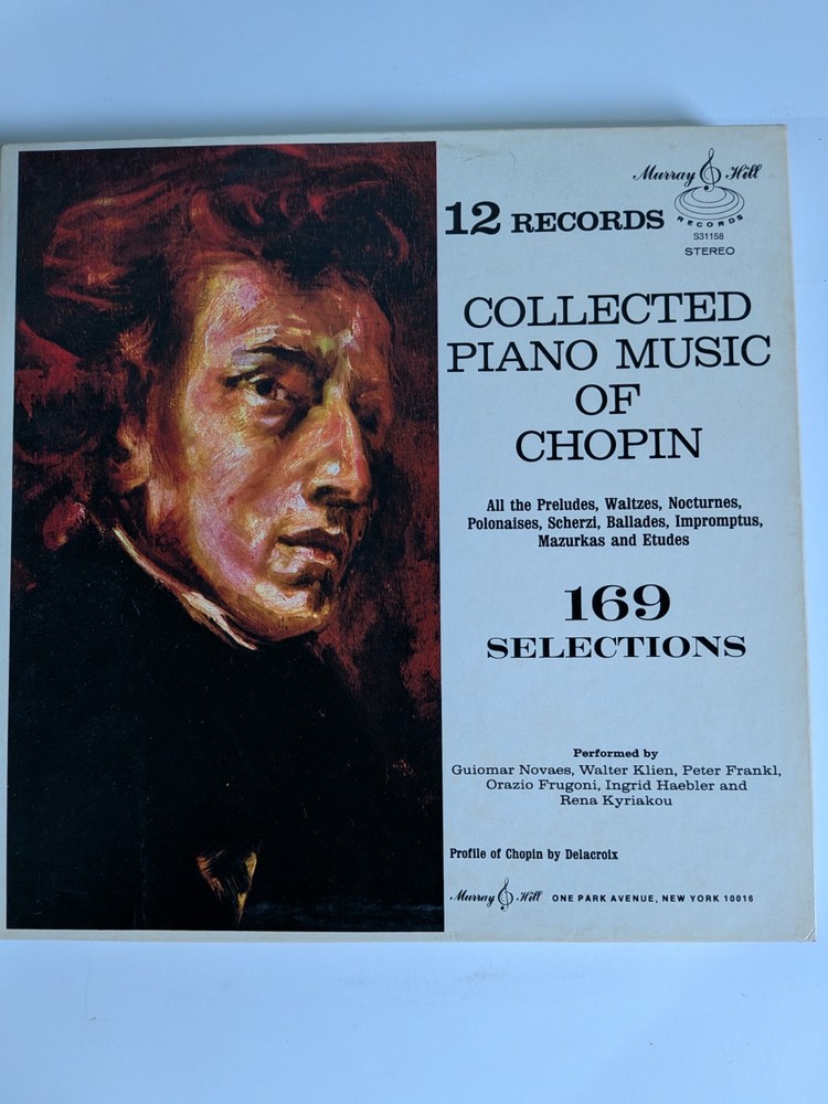 Collected Piano Music of Chopin 169 Selections 12 Records Murry Hill S31158