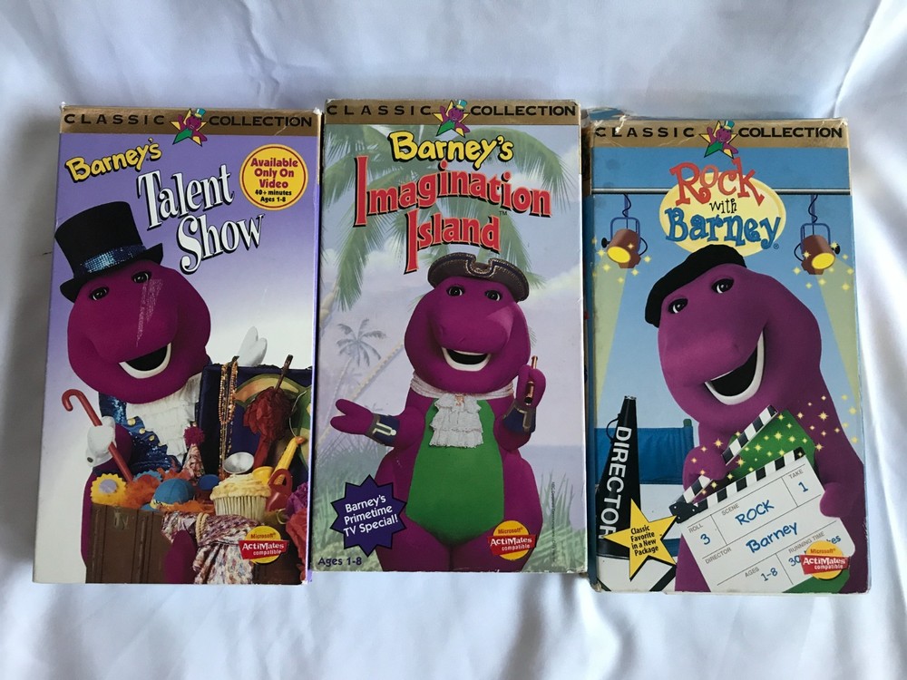 Barney - Barneys Talent Show + Imagination Island + Rock VHS Lot