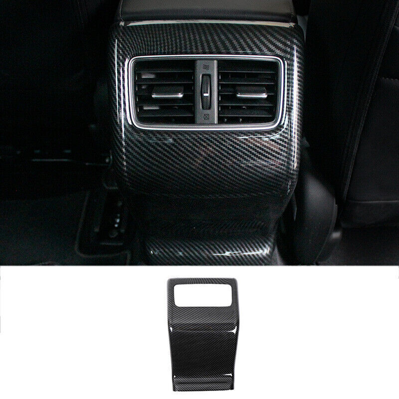 For Honda Accord 2018-2022 Carbon Fiber Rear AC Air Outlet Vent Panel Cover Trim