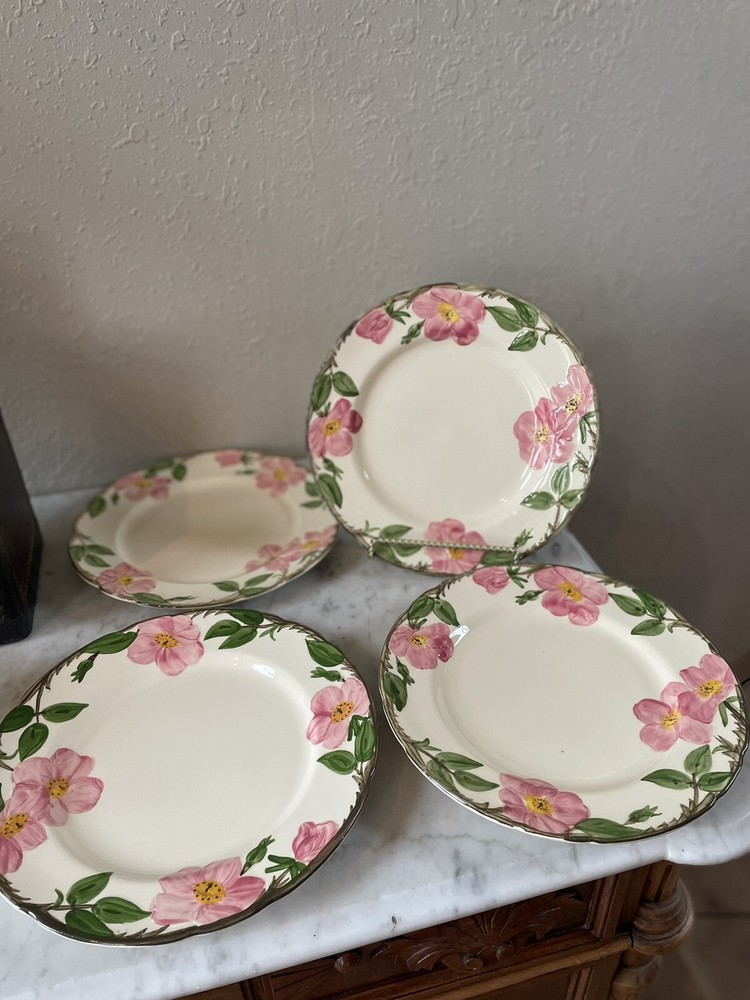 VINTAGE SET 4 Franciscan Desert Rose Dinner Plates
