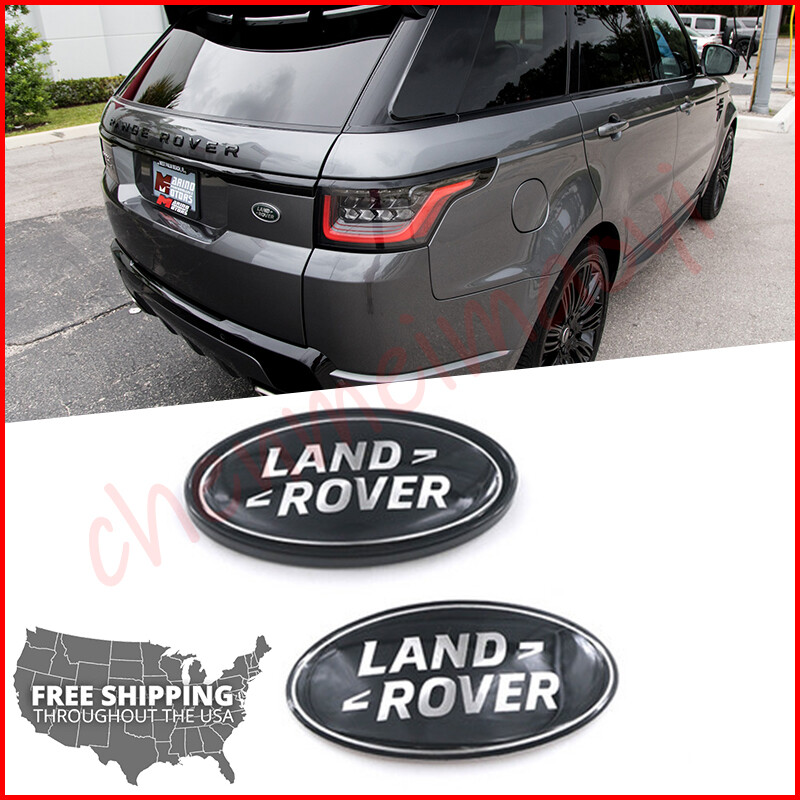 LAND ROVER Range Rover Discovery Tailgate+Grille Emblem Gloss Black Oval Badge