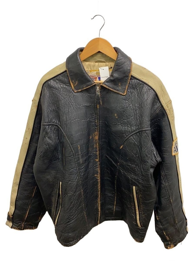 Avirex 90S/Leather Jacket Blouson/-/Leather/Blk 11201