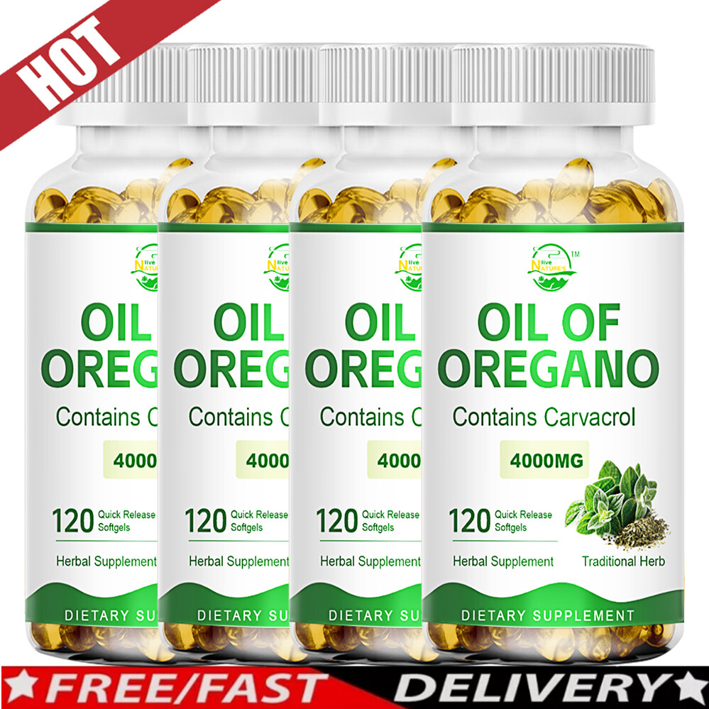 Oregano Oil 4000mg Softgels with Carvacrol for Immune Support