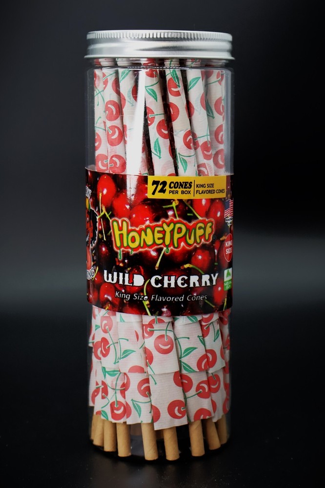 Wild Cherry King Size Pre-Rolled Cones 72 Pack with Tips