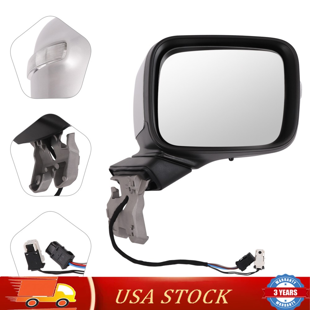 2015-2021 Jeep Renegade Adjustable Silver Passenger Side Mirror Right